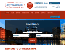 Tablet Screenshot of cityresidential.co.uk